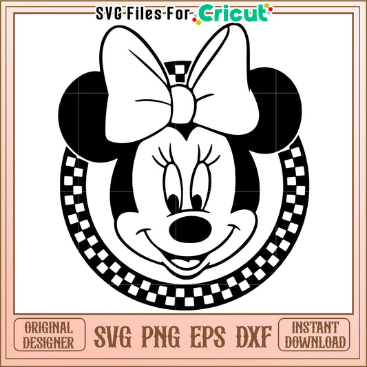 Minnie Mouse SVG Design PNG, EPS, DXF