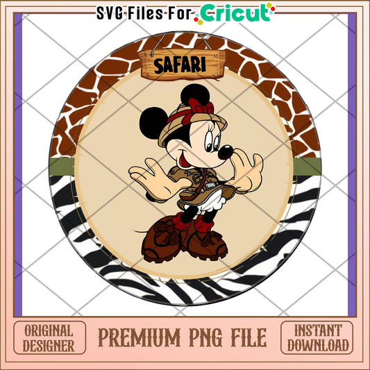 Minnie Mouse Safari PNG Design