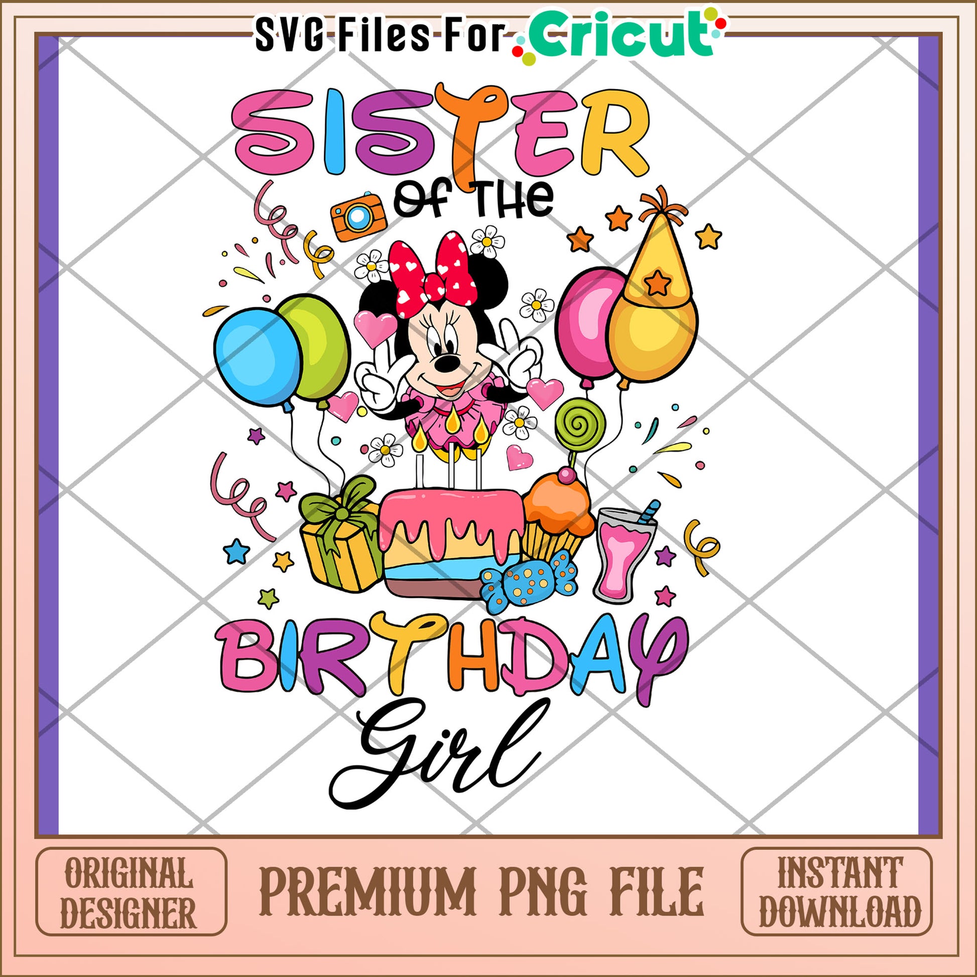 Minnie Mouse Sister Birthday PNG