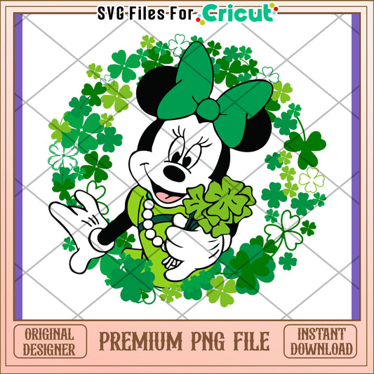 Minnie Mouse St Patricks Day PNG Design Download
