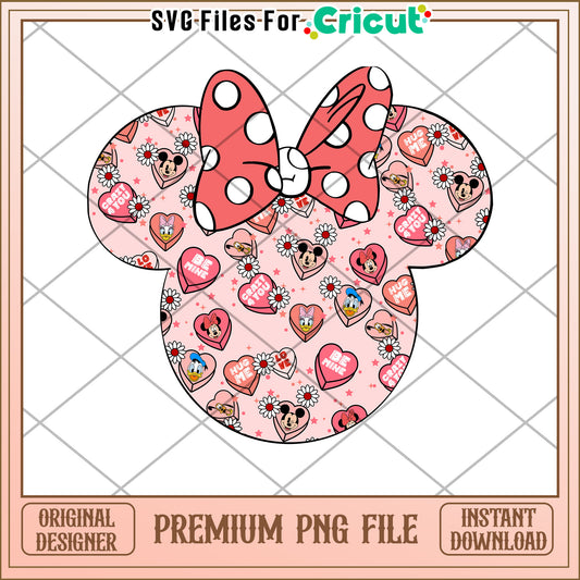 Minnie Mouse Valentine PNG Cricut File