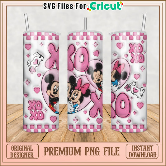 Minnie Mouse Valentine Tumbler PNG