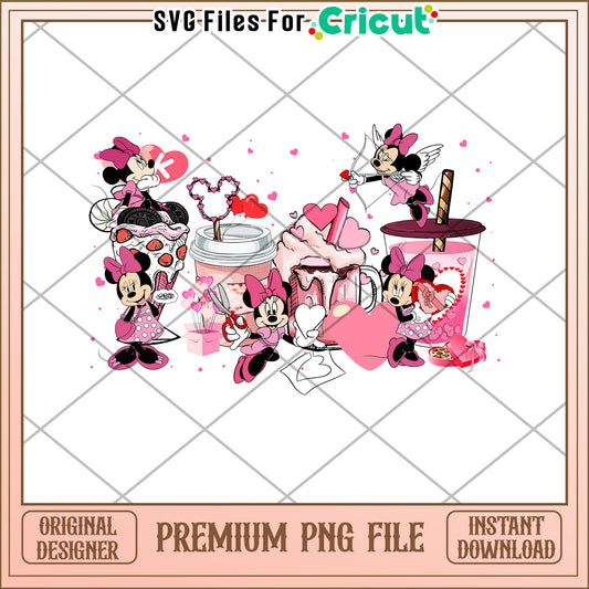 Minnie Mouse Valentines PNG Design