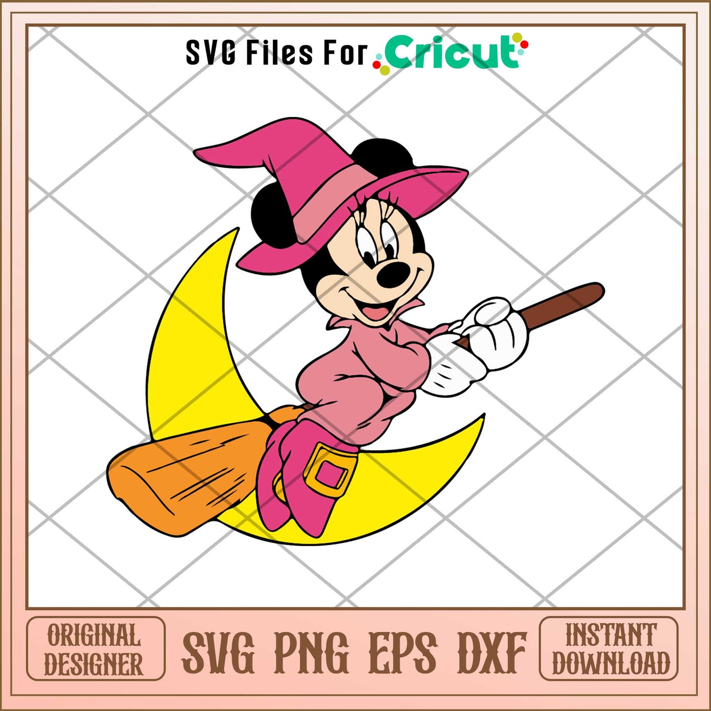 Minnie Mouse Witch svg, Disney characters svg, Digital Download