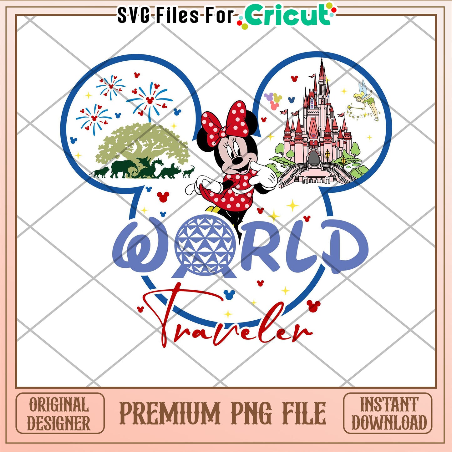 Minnie Mouse World Traveler PNG