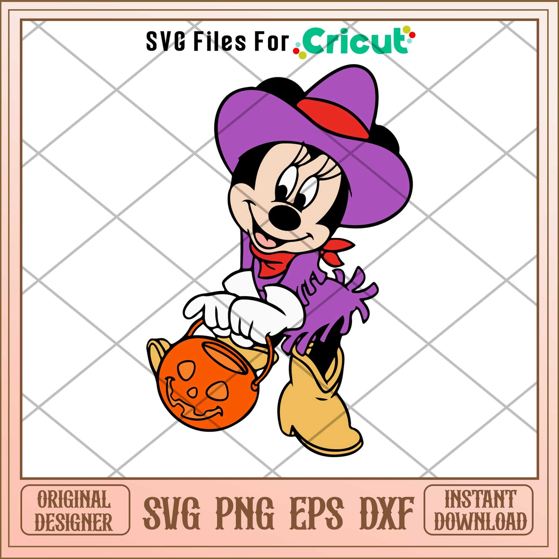 Minnie Mouse pumpkin svg, Disney characters svg, Digital Download
