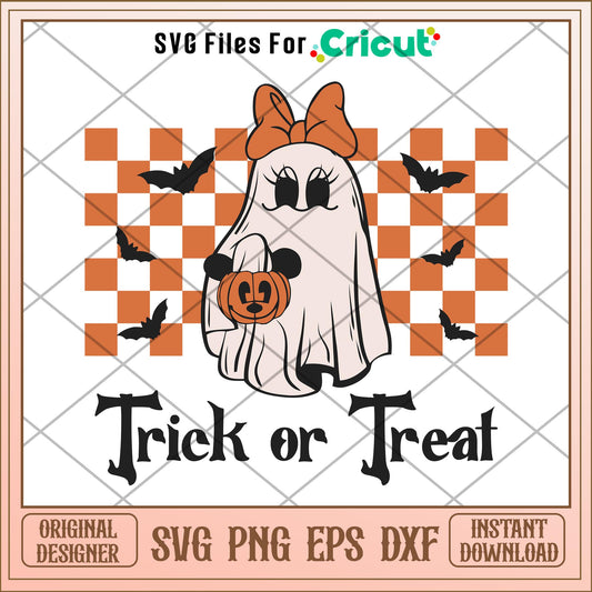 Minnie Trick Or Treat Halloween svg, Disney characters svg, Digital Download