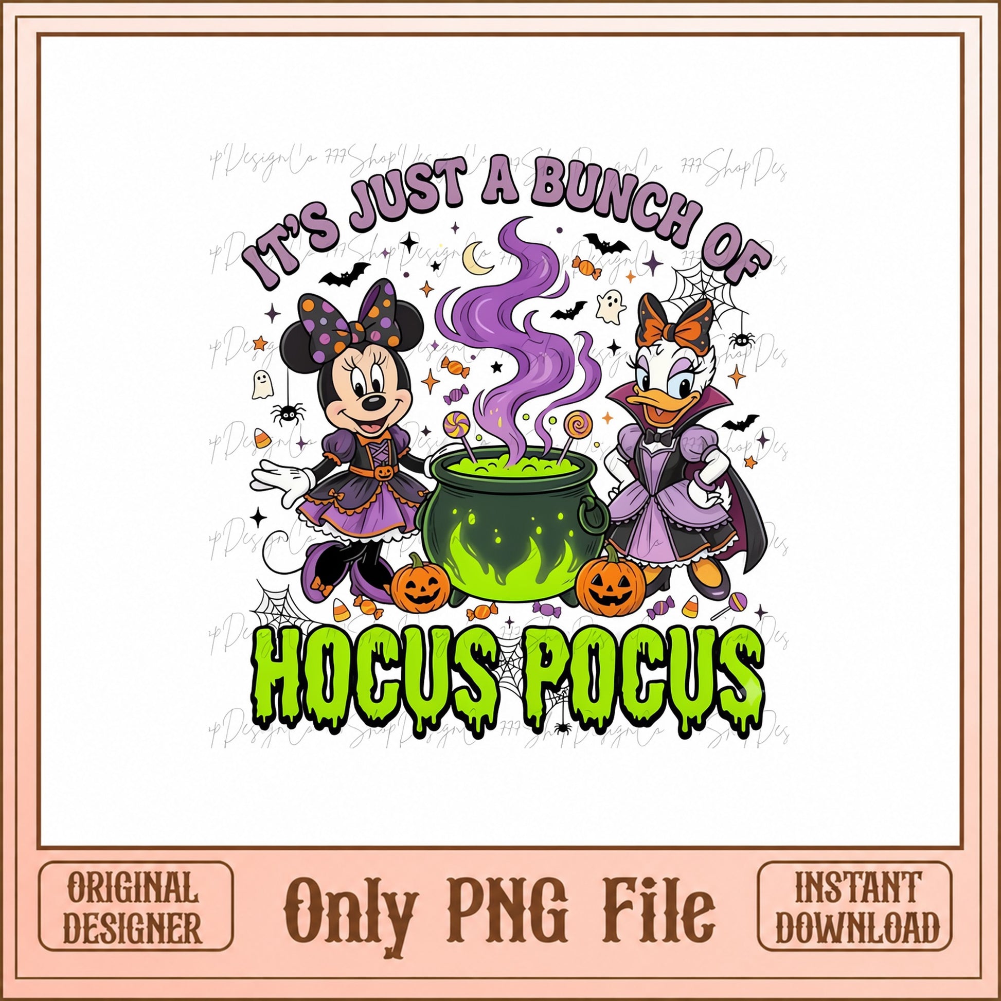 Minnie And Daisy Halloween PNG, Hocus Pocus PNG, Disney PNG