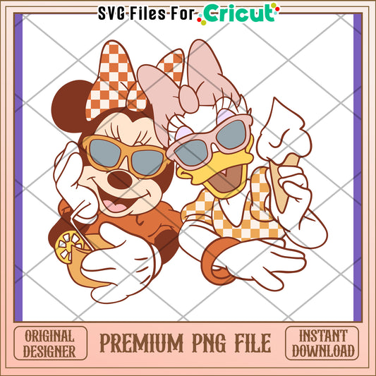 Minnie & Daisy Summer PNG Design