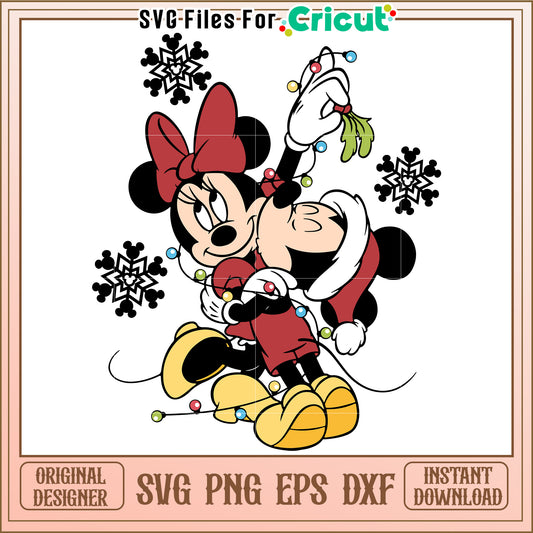 Minnie & Mickey Christmas SVG PNG EPS DXF