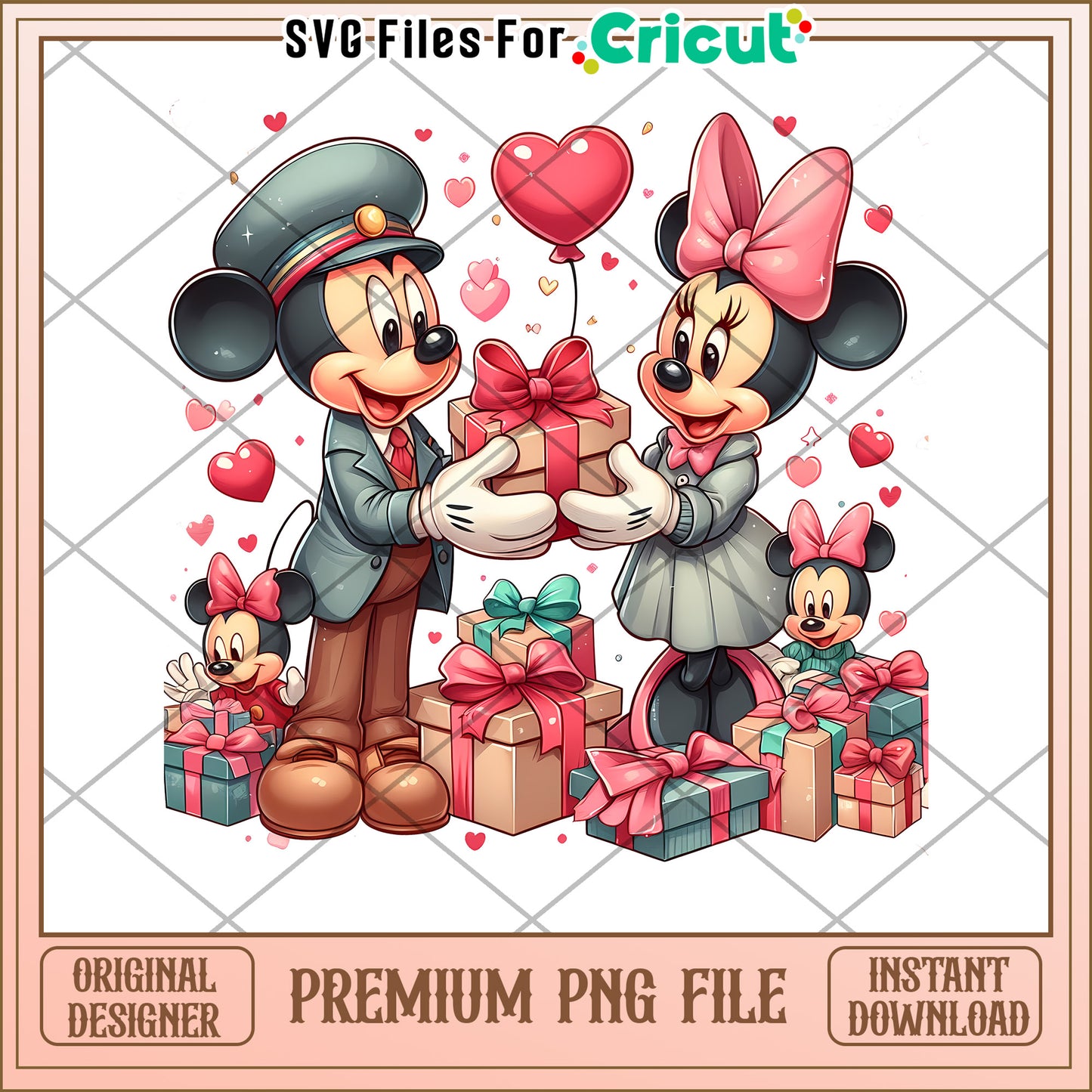 Minnie & Mickey Valentine PNG