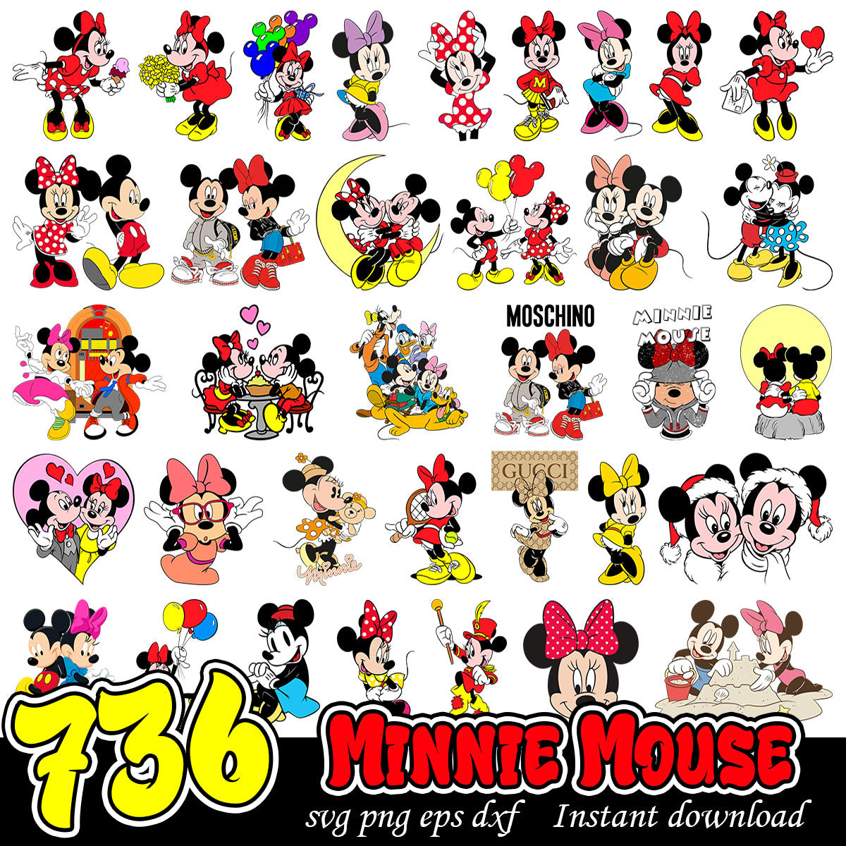 Minnie Mouse Bundle Svg, Disney Minnie mouse svg bundle