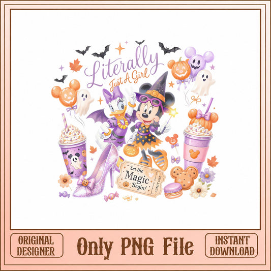 Minnie Mouse Halloween PNG, Disney Halloween Clipart, PNG File