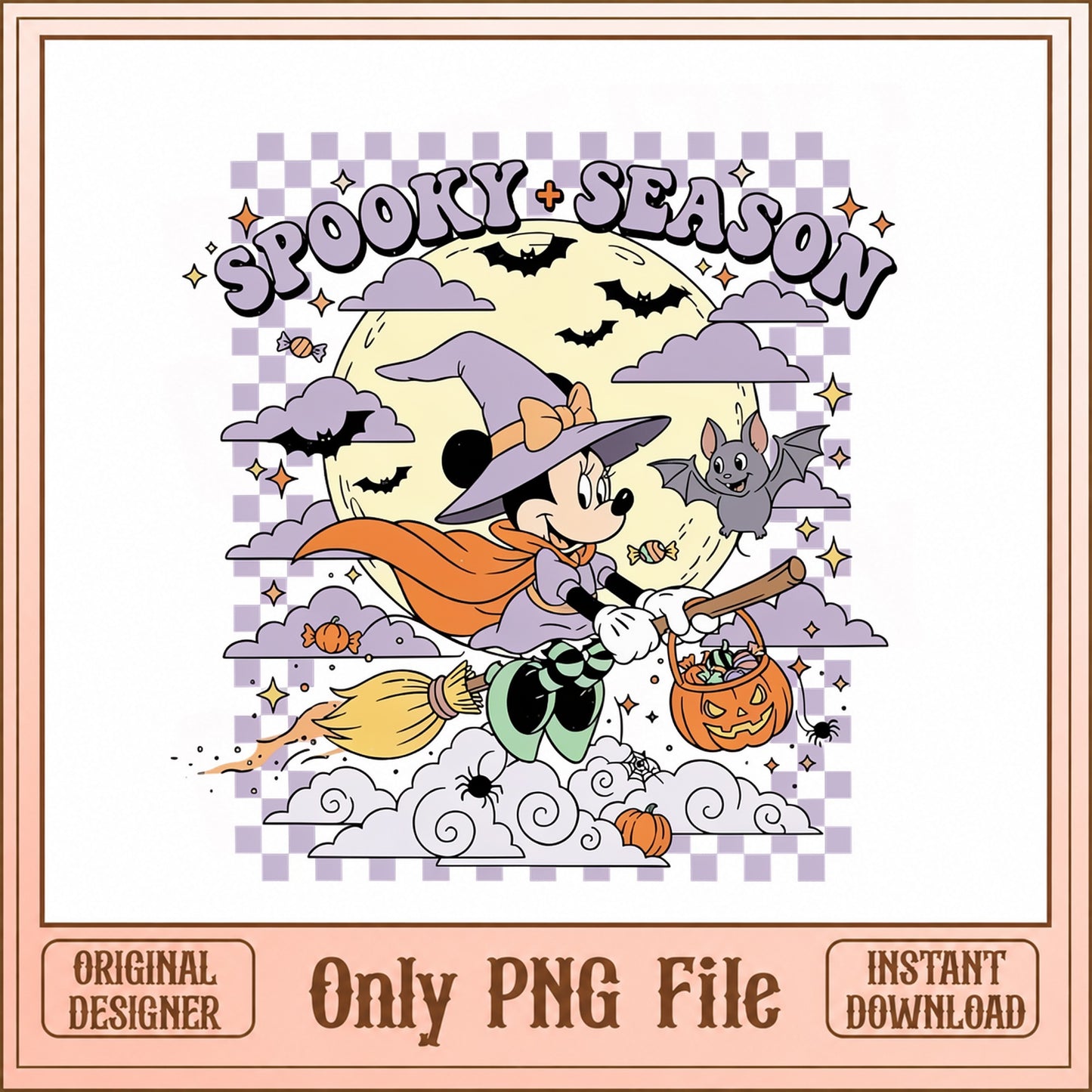 Minnie Mouse Halloween PNG, Disney Spooky Season, Witch PNG