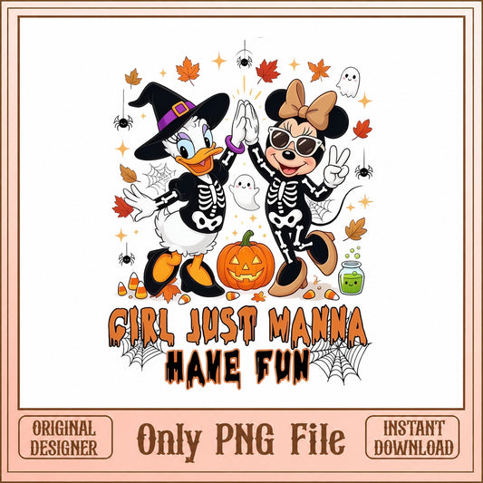 Minnie Mouse Halloween SVG, Disney Halloween PNG, Girls SVG