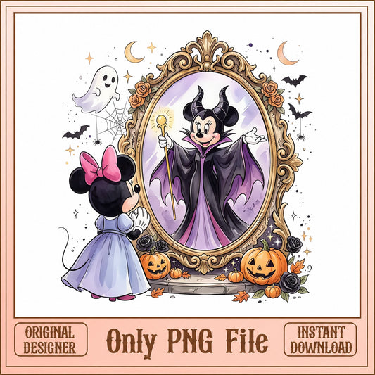 Minnie Mouse Maleficent PNG, Disney Halloween PNG, Spooky PNG