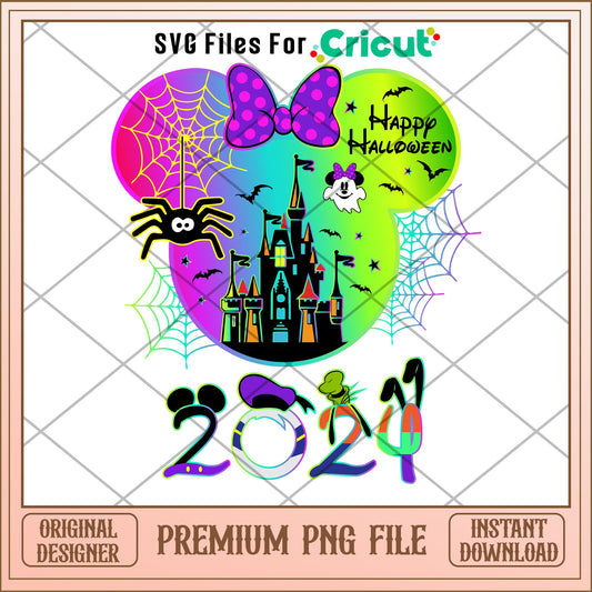 Minnie happy halloween 2024 png, minnie png, halloween png