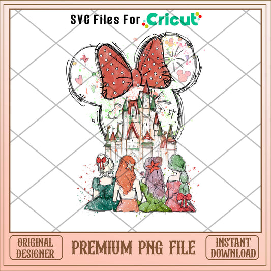 Minnie head disney castle png, winnie png, christmas png