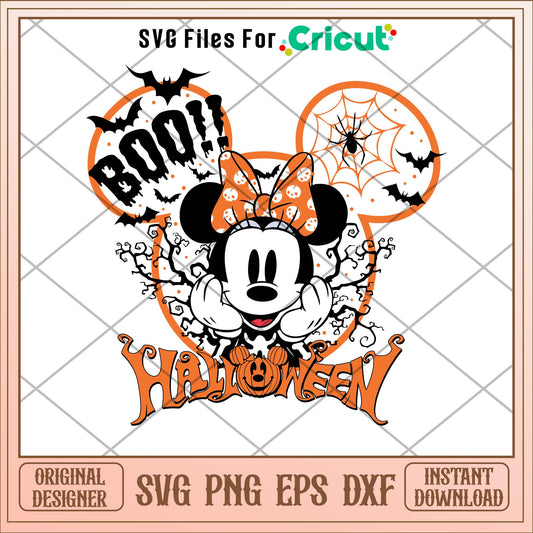 Minnie mouse boo halloween svg, minnie svg, halloween svg