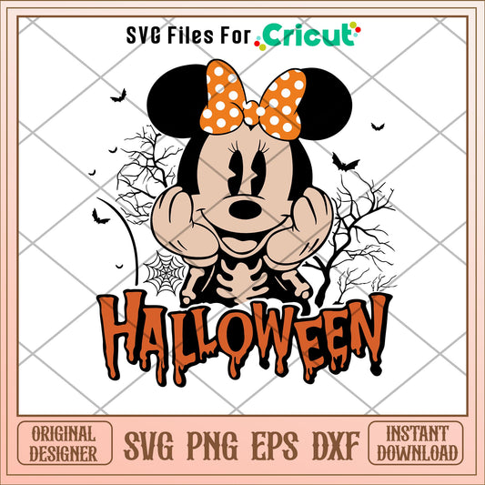Minnie mouse head halloween svg, minnie mouse svg, halloween svg