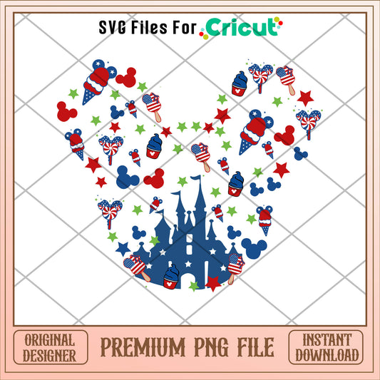 Minnie mouse head mickey america png, mickey png, christmas png