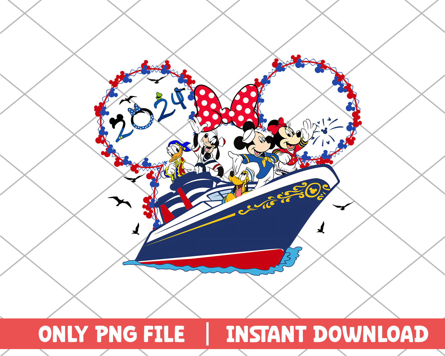 Minnie and friends boat 2024 disney png