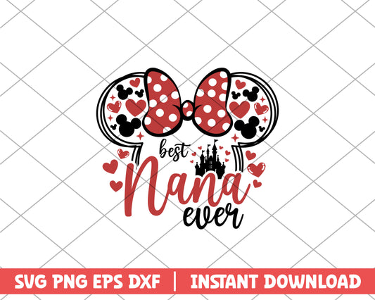 Minnie best nana ever mothers day svg 