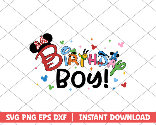 Minnie birthday boy disney svg 