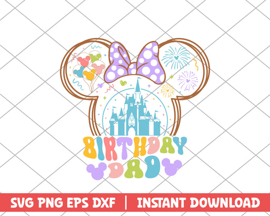 Minnie birthday dad disney svg 