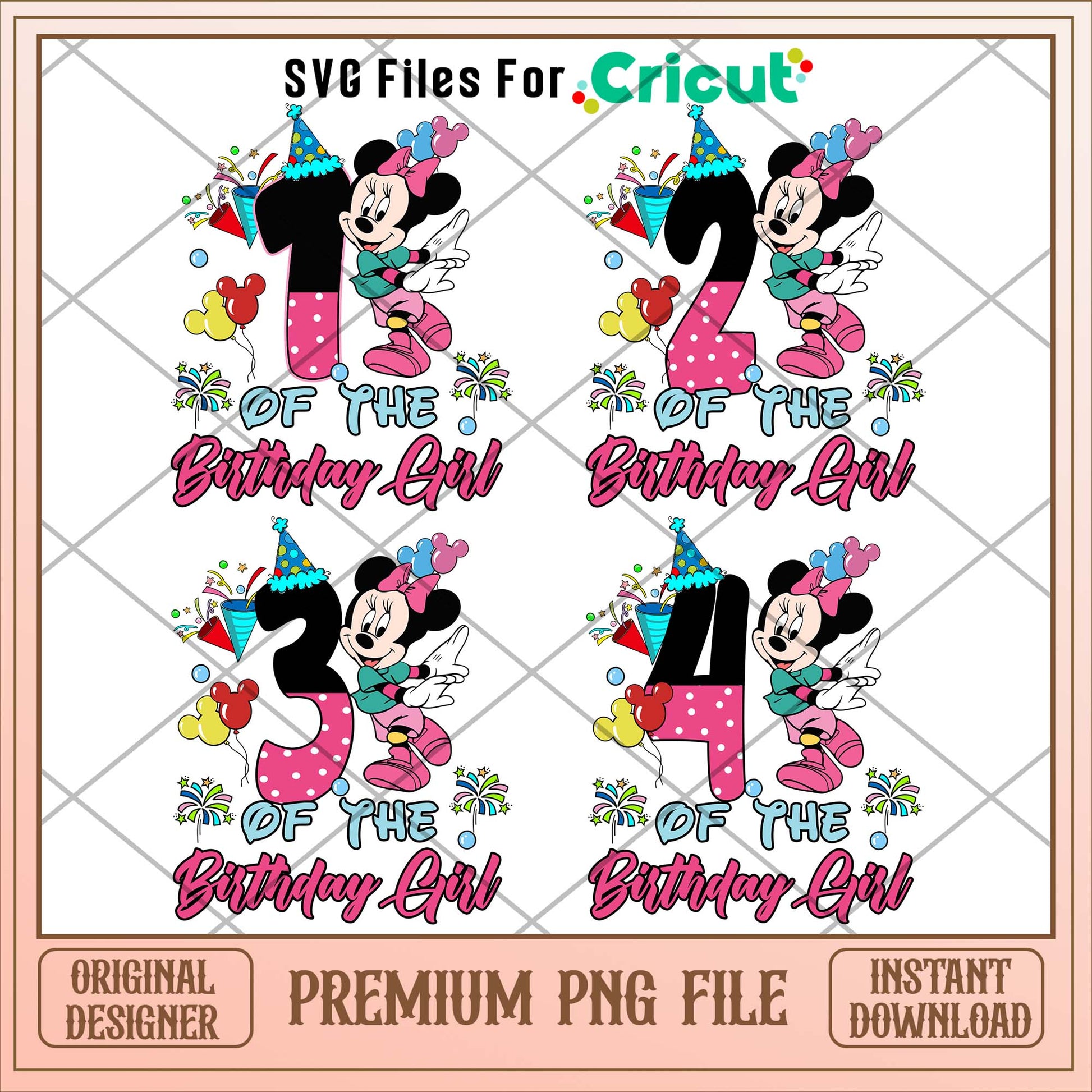 Minnie birthday girl png bundle