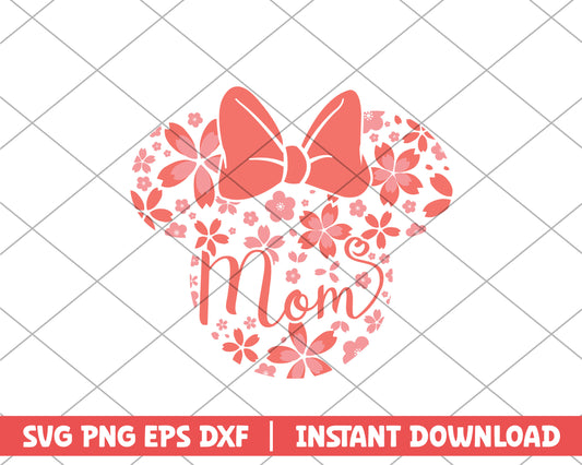 Minnie cherry blossom mom mothers day svg