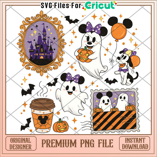 Minnie cute ghoul png, halloween png, halloween characters png