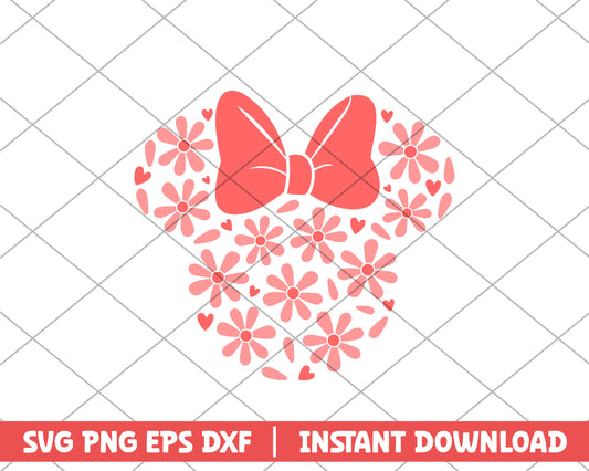 Minnie daisies cartoon svg