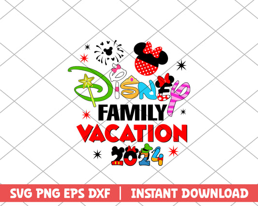 Minnie disney family vacation 2024 disney svg