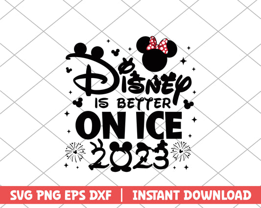 Minnie disney is better on ice 2023 disney svg
