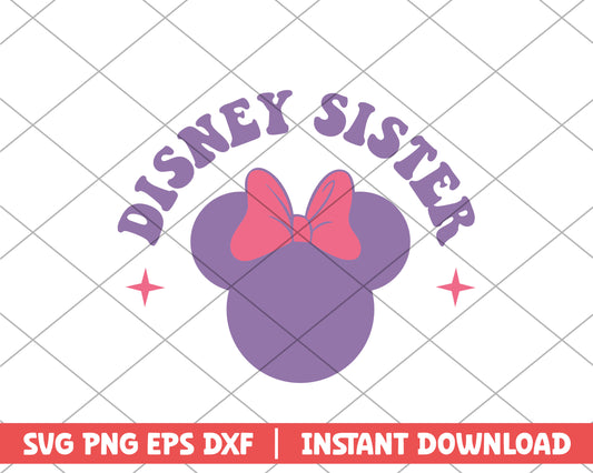 Minnie disney sister mothers day svg 