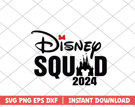 Minnie disney squad 2024 disney svg