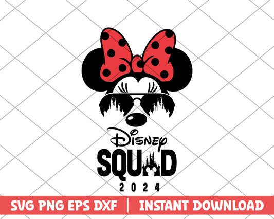 Minnie disney squad 2024 disney svg