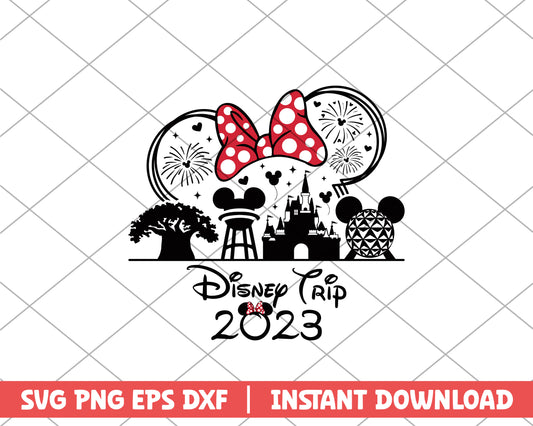 Minnie disney trip 2023 disney svg
