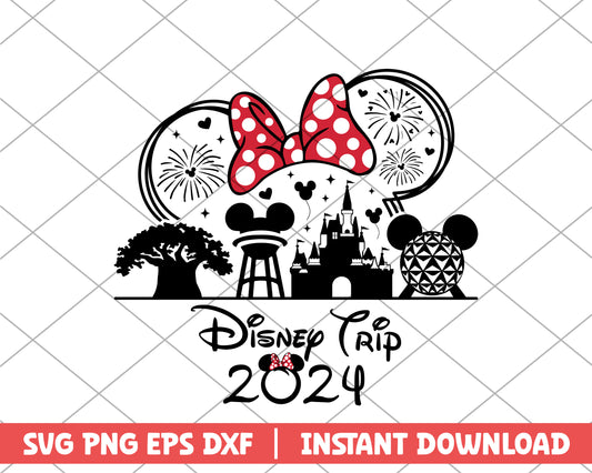 Minnie disney trip 2024 disney svg