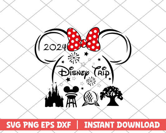 Minnie disney trip 2024 disney svg