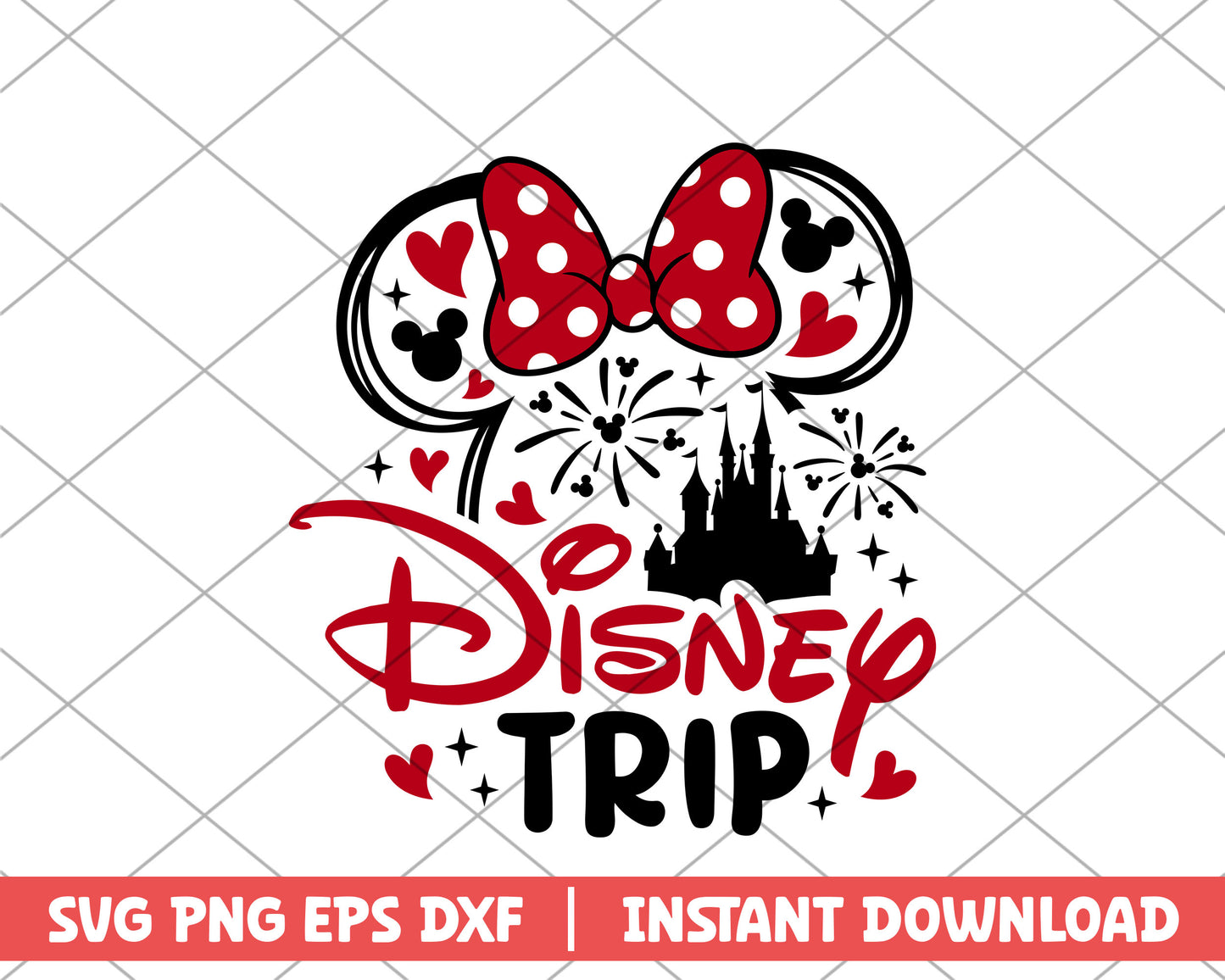Minnie disney trip cartoon svg