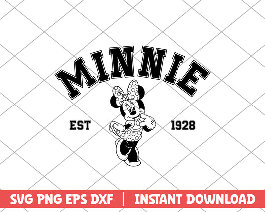 Minnie est 1928 disney svg