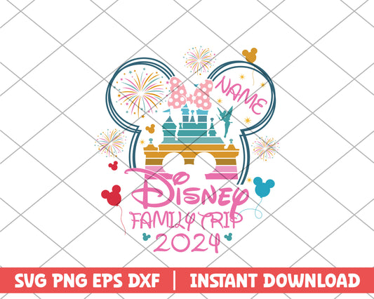 Minnie family trip 2023 name disney svg