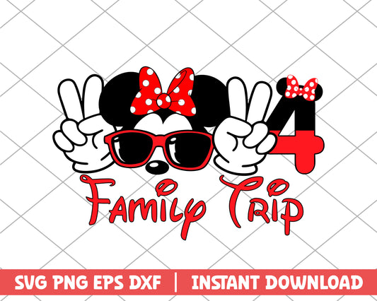 Minnie family trip 4 disney svg