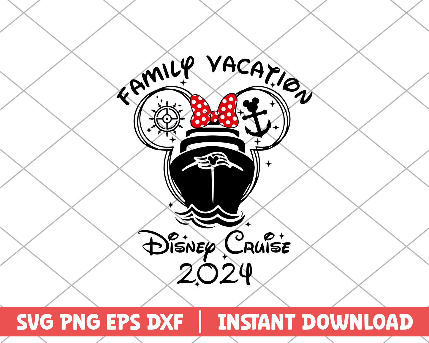 Minnie family vacation disney cruise 2024 disney svg