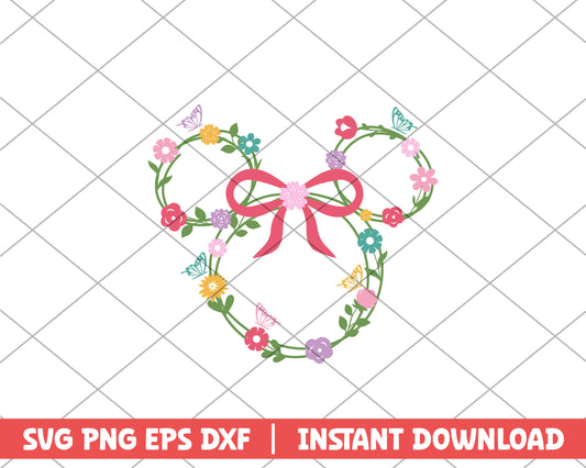 Minnie flower disney svg