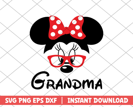 Minnie grandma mothers day svg 