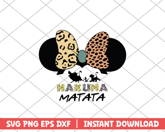 Minnie hakuna matata disney svg