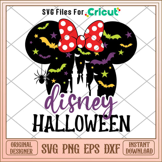 Minnie  head Disney Halloween svg, Disney characters svg, Digital Download